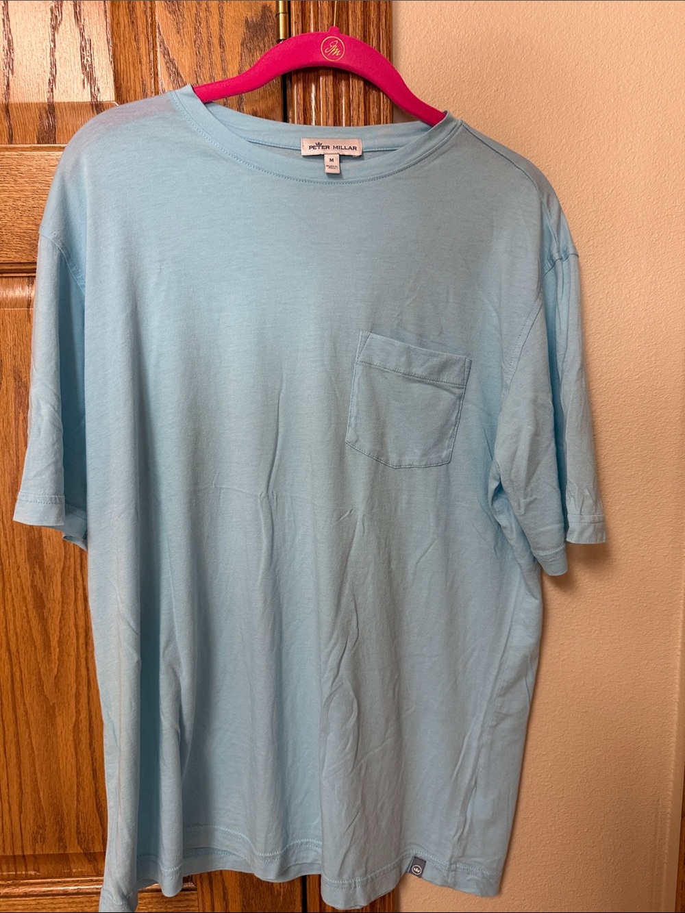 Peter Millar Light Blue Short-Sleeve Pocket Tee SOFT SOFT